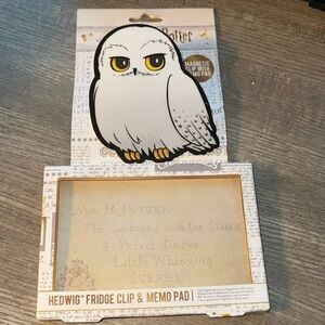 Harry Potter Hedwick fridge clip and memo pad